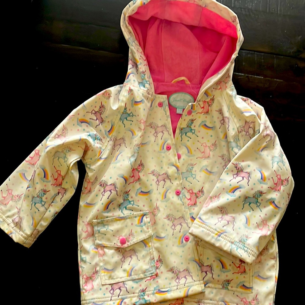 Magical Rainbow Unicorn Fully-Lined Rain Coat (Powell Craft)